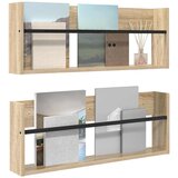  Polica za časopise s policom 2 pcs Sonoma hrast 80 x 12 x 30 cm | Eponuda.com