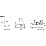 Villeroy & Boch Omnia bide 370x530 mm konzolni 54840001 Cene