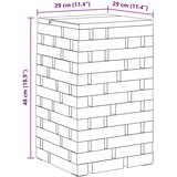  Stolica Prirodna 29 x 29 x 48 cm Čvrsto drvo iz reciklaže | shoptok.hr