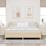 Box Spring postelja z vzglavjem v krem barvi, 180x200 cm, iz blaga, (22051324) | Shoptok.si