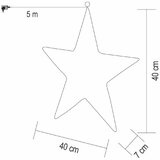  LED božićna dekoracija 320xLED/230V 45 cm zvezda topla bela | Eponuda.com