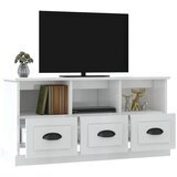 TV ormarić sjajni bijeli 100x35x50 cm od konstruiranog drva | Eponuda.com