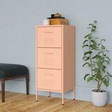 vidaXL omara za shranjevanje roza 42,5x35x101,5 cm jeklo | Shoptok.si