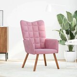 vidaXL Stol za sproščanje roza žamet | Shoptok.si
