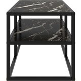 vidaXL TV ormarić crni s crnim mramornim staklom 100 x 40 x 40 cm | shoptok.hr