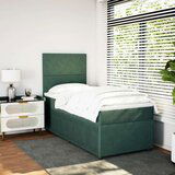 Box spring krevet s madracem tamnozeleni 90x200 cm baršunasti | shoptok.hr