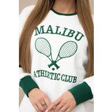 Kesi Malibu insulated sweatshirt ecru + dark green | shoptok.hr