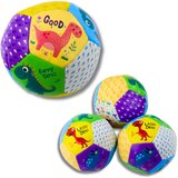  Set od tri mekane lopte s motivom veselog dinosaura - 9cm | Shoptok.si