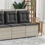  Nagibna vrtna sofa s jastucima svjetlosiva od poliratana | shoptok.hr