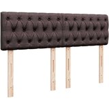 vidaXL Box spring postelja z vzmetnico temno rjava 140x200 cm blago | Shoptok.si