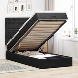  Otomanski okvir kreveta s madracima crni 90x190cm baršunasti | shoptok.hr