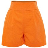 Trendyol Shorts - Orange - High Waist  cene