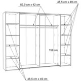 Mömax kombinirana omara za oblačila narago, hrast, zelena , 270cm | Shoptok.si