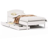 Maison Chic Postelja za odrasle - Posteljni Okvir brez vzmetnice bel 75x190 cm trdna borovina, (22082615) | Shoptok.si