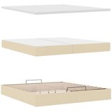  Otomanski krevet s madracem krem 200x200 cm tkanine | shoptok.hr