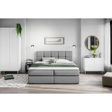 Livetastic POSTELJA Z VZMETNICO 160 cm x 200 cm , les, tekstil, leseni material temno siva | Shoptok.si