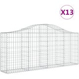vidaXL Lučne gabionske košare 13 kom 200x30x80/100cm pocinčano željezo Cijene