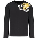 Guess Jeans dječja majica dugih rukava s printom crna Slike
