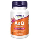 Now Foods Vitamin A & D NOW, 10 000/400 IE (100 mehkih kapsul) Cene