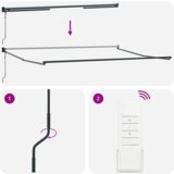 vidaXL Avtomatska Retraktibilna Tenda Črtasta 450x300 cm | Shoptok.si