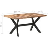  Blagovaonski stol 160 x 80 x 75 cm od masivnog drva s premazom | Eponuda.com