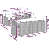 vidaXL Vrtna garnitura - 7-dijelni set vrtnih sofa od poliratana s jastucima crni - Crna 1 | shoptok.hr