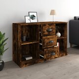  Komoda boja dimljenog hrasta 104,5 x 35,5 x 67,5 cm drvena | shoptok.hr