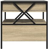  Stolić s beskonačnim LED svjetlima boja hrasta 50x50x51 cm | shoptok.hr