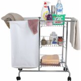 Kondela Košara za perilo s polico, bela, OSRO | Shoptok.si