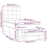 Box spring krevet s madracem tamnozeleni 80 x 200 cm baršunasti | shoptok.hr