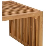  Vrtni bočni stol Smeđa 110 x 55 x 35,5 cm Čvrsto teak drvo | shoptok.hr