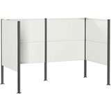  Ekran za kante za smeće 167 x 85 x 113 cm Čelik Bijela Slike