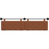  Smeđa Zidne 2 pcs Smeđa 200 x 5 x 40 cm Drvena ploča - Smeđa 200 cm bez LED | shoptok.hr