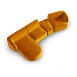 Milo Casa Senf žuta baršunasti kutna garnitura (s lijevim kutom/s ležaljkom) Paolo – | shoptok.hr