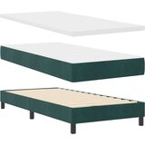  Kutna postelja s madracem tamno zelena 80x200 cm baršun | shoptok.hr