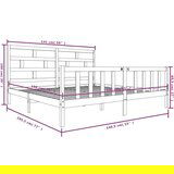  Posteljni okvir bel iz borovine 135x190 cm 4FT6, (20647287) | Shoptok.si