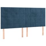 Maison Chic Posteljno vzglavje - Vzglavna omarica 4 kosa temno moder 90x5x78/88 cm žamet, (22077137) Cene