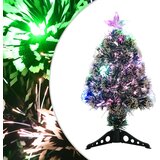 vidaXL Novoletna jelka z LED lučkami zeleno bela 64 cm optična vlakna | Shoptok.si