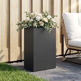  Vrtna saksija Crna 50 x 30 x 75 cm Čelična vrata | shoptok.hr