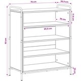  Ormar za cipele 76 x 36,5 x 93 cm Konstruirano drvo Siva Sonoma Slike