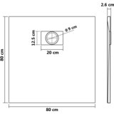  Kada za tuš SMC crna 80 x 80 cm | shoptok.hr