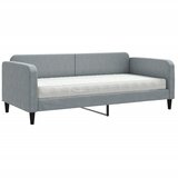  Dnevni krevet s madracem svjetlosivi 90 x 190 cm od tkanine | shoptok.hr