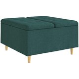  Otoman za pohranu Tamnozelena 80 x 80 x 45 cm tkanina | shoptok.hr