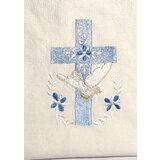  KRSTNI PRTIČEK s križcem in golobčkom - moder KRSPRT 05 | Shoptok.si