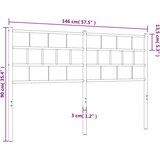  Kovinsko posteljno vzglavje črno 140 cm, (20952897) | Shoptok.si