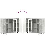 vidaXL Strani šal Betonsko siva 55.5 x 29 x 100 cm Konstruiran les | Shoptok.si