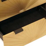 vidaXL Ormarić / Komoda Crna i zlatna 60 x 33 x 75 cm masivno drvo manga | shoptok.hr