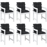  Set jastučića za nisku stolicu 6 pcs Melange crna | Eponuda.com