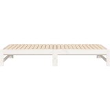  Dnevni ležaj na izvlačenje bijeli 2x(75x190)cm masivna borovina | shoptok.hr