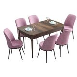 Hanah home Hanah Kućni set Trpezarijski sto i 6 stolica Han, Roza-smeđa | Eponuda.ba